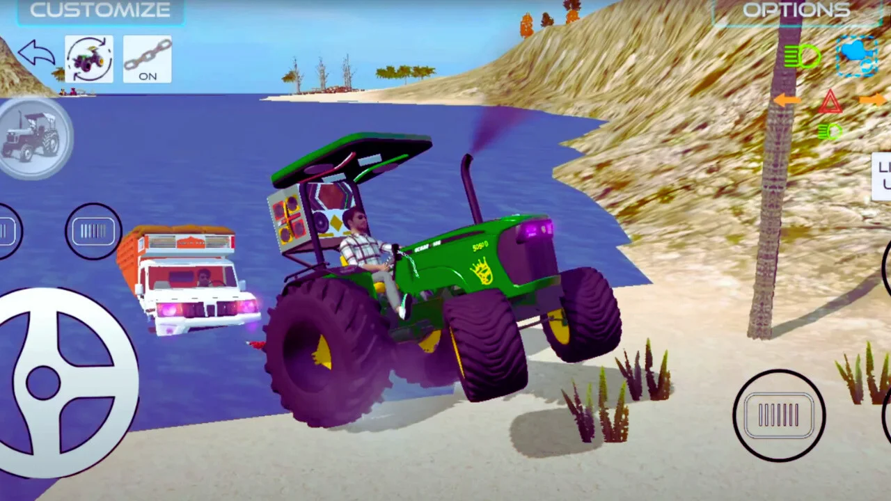 Pull Bori Pickups from the Sea in Indian Tractor Simulator